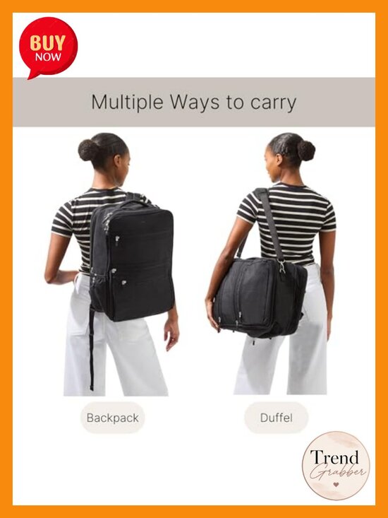 Convertible Travel Backpack Laptop Bag Water-Repellent Nylon Carry-On Duffel main image 5